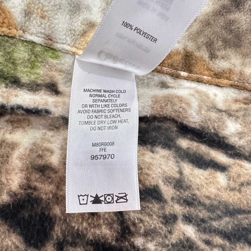 Cabelas Zonz Woodlands Camo Fleece Robe Mens S/M Camouflage Loungewear - Picture 8 of 9